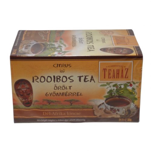 Teaház rooibos tea gyömbéres citrusos ízű citromfűvel 20x1,5 g