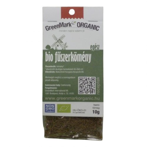 Greenmark bio fűszerkömény egész 10 g