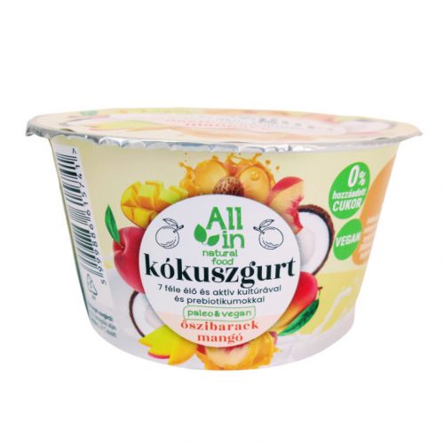 All in kókuszgurt élőflórás őszibarack & mangó 150 g