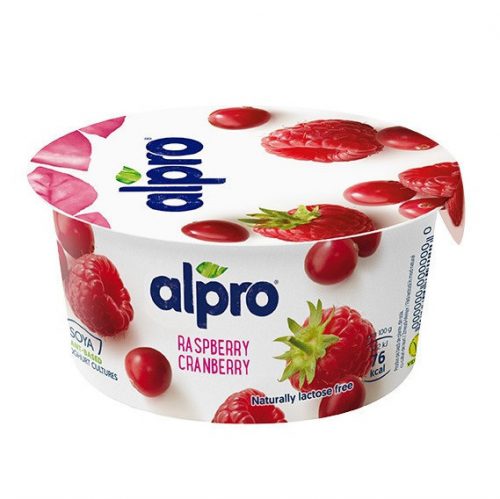 Alpro szójagurt málnás-vörösáfonyás 150 g