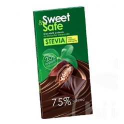 Sweet&safe táblás étcsoki steviával 90 g