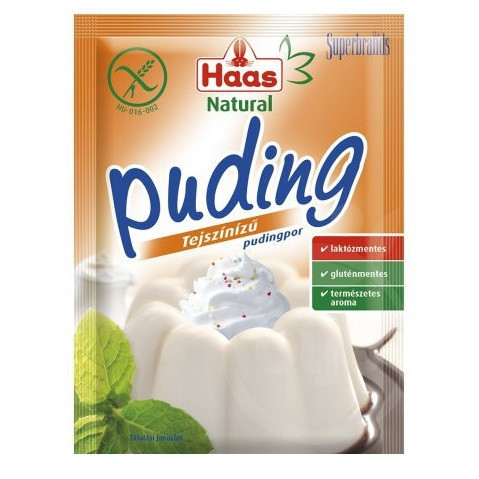 Haas natural pudingpor tejszín ízű 40 g