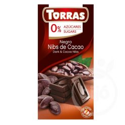   Torras gluténmentes étcsokoládé kakaóbabtörettel hozzáadott 75 g