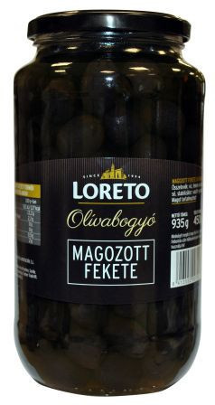 Loreto magozott fekete olivabogyó 900 g