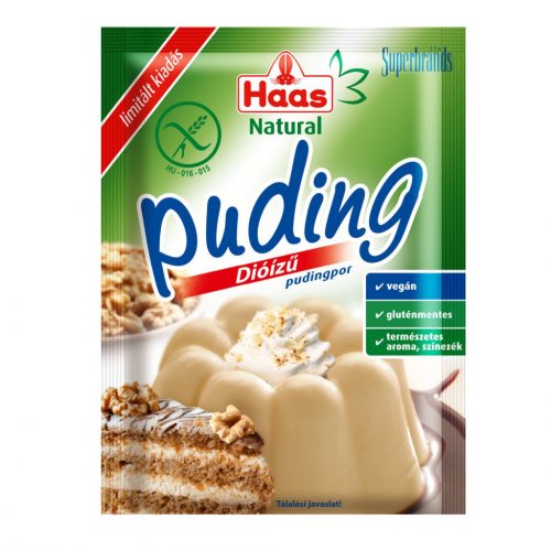 Haas natural pudingpor dió ízű 40 g