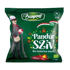   Biopont bio kukorica snack pandúr szív erős paprikás ízesítéssel 45 g