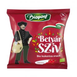   Biopont bio kukorica snack betyár szív paprikás ízesítéssel 45 g