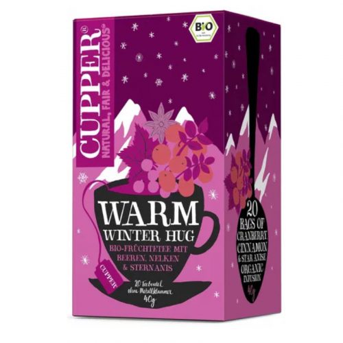 Cupper bio warm winter hug xmas limited edition téli bogyós gyümölcsös tea 40 g