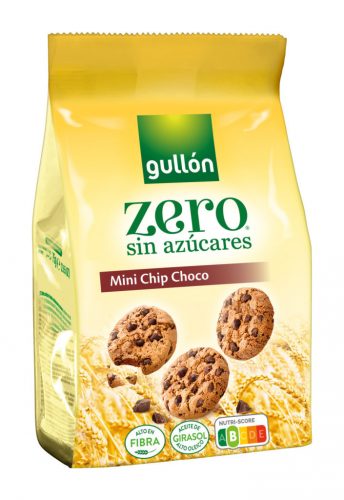 Gullón mini chip choco zero keksz csokoládé darabkákkal, édesítőszerrel 75 g