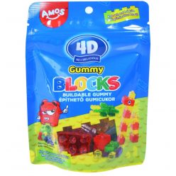   Amos Sweets 4d építhető fun and play gummy blocks vegyes gyümölcsízű gumicukor 100 g