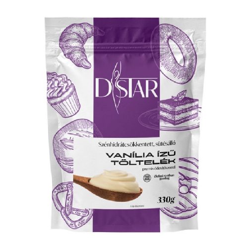 D-Star szénhidrátcsökkentett sütésálló vanília ízű töltelék premix édesítőszerrel 330 g