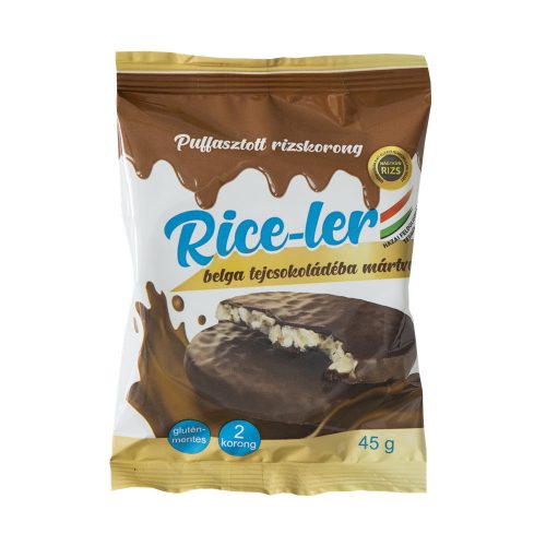 Rice-ler puffasztott rizskorong tejcsokoládéba mártva 45 g