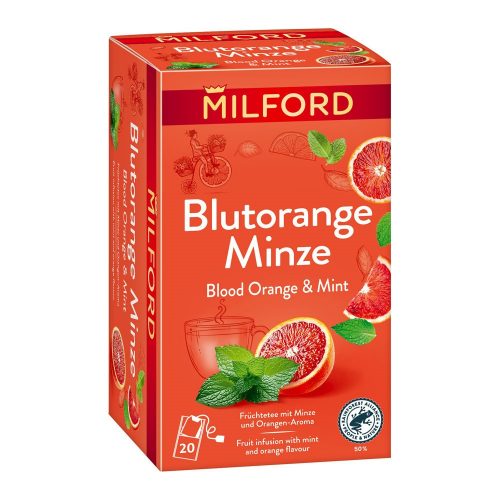 Milford vérnarancs-borsmenta ízű gyümölcstea 20x2g 40 g