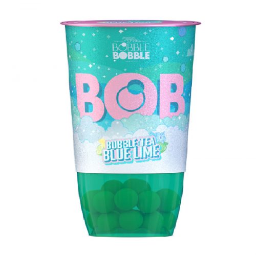 Bob bubble tea zöld teából készült üdítőital citrom- és almalével, limelét tartalmazó italgyöngyökkel 360 ml