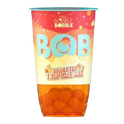 Bob bubble tea fekete teából készült üdítőital trópusi gyümölcslével, mangólevet tartalmazó italgyöngyökkel 360 ml