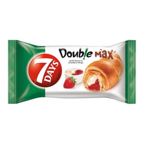 7DAYS Double Croissant vanília-eper ízű 80 g