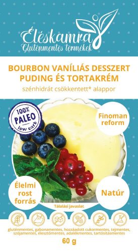 Éléskamra Bourbon vaníliás puding és tortakrém alappor CH csökkent 60g (Paleo