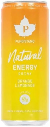 Puhdistamo Natural energy 330ml narancs- limonádé ízű természetes energiaital